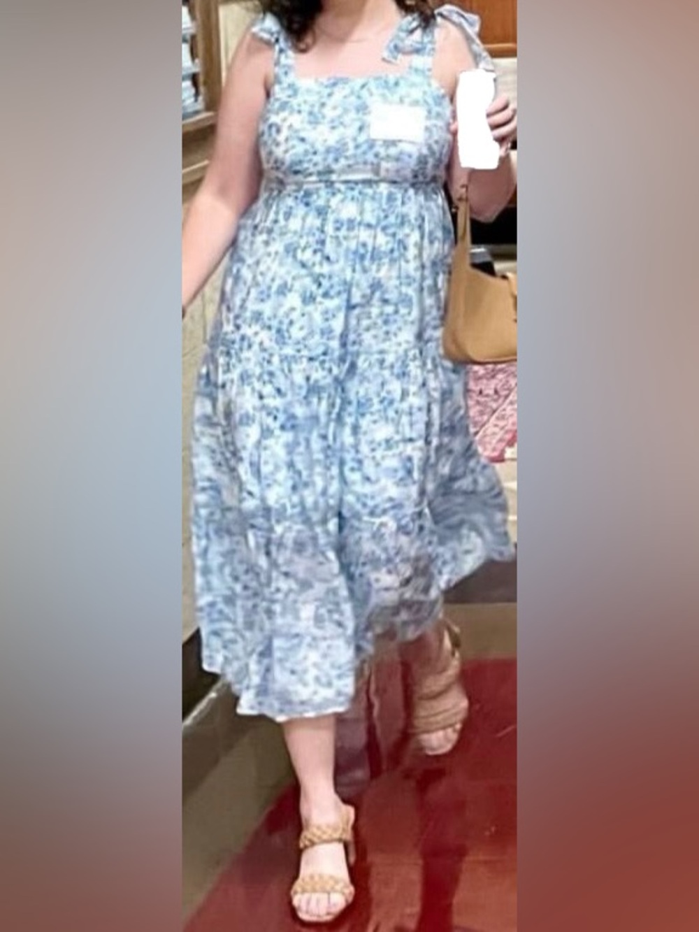 Floral Smocked Midi Dress - Picture 2 of 7